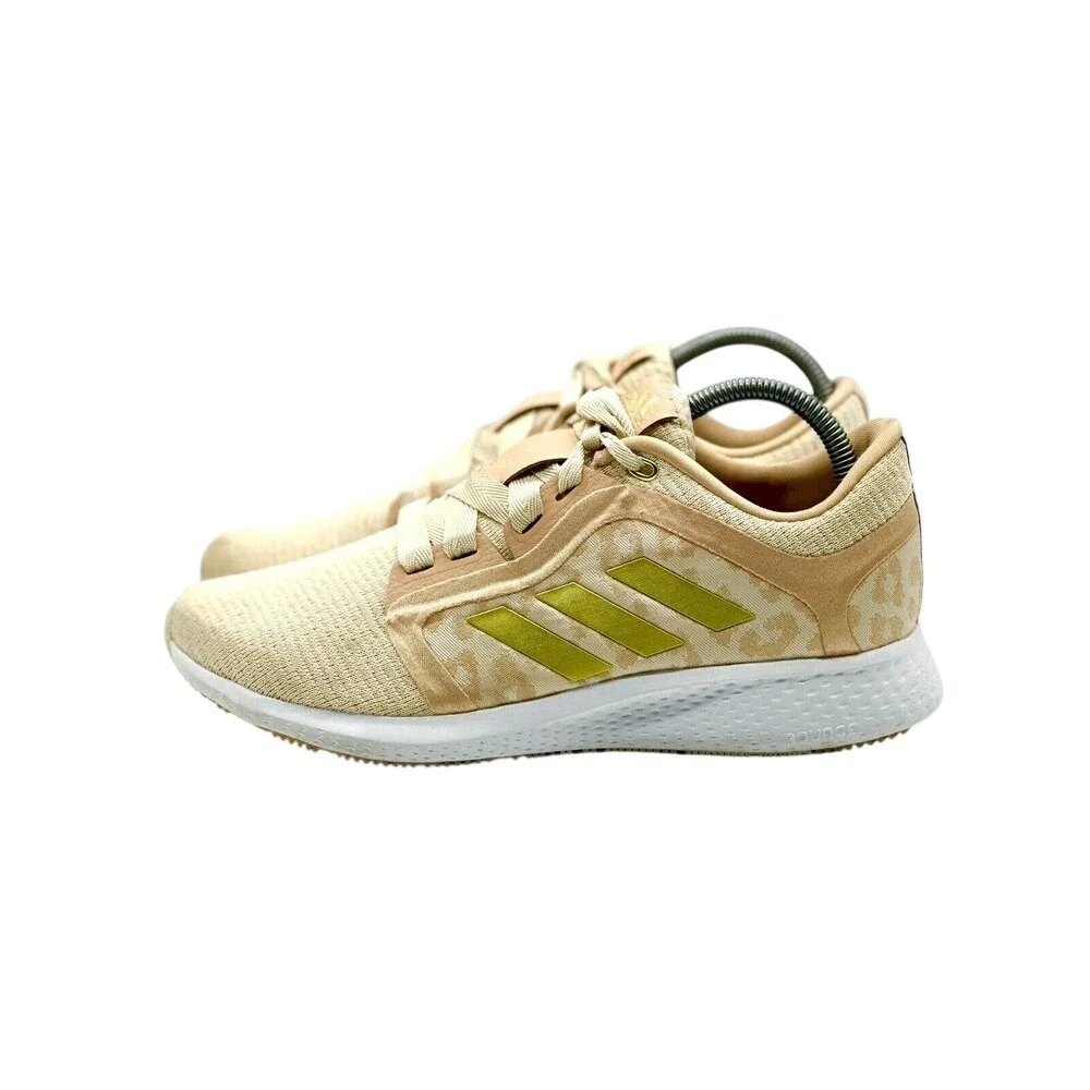 Adidas Edge Lux 4 Women's Beige Leopard Print Running Shoes Size 8.5 GZ6965‎